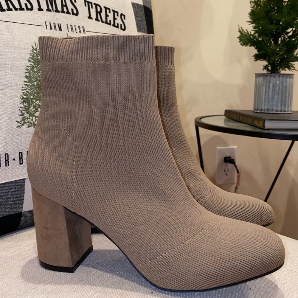 NEW Altar'd State | Everly Sock Booties | DARK-SAND |